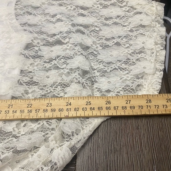 Annabelle off white womens lace over tank top butterfly sleeves M - Picture 6 of 7